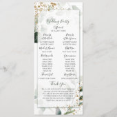 Programme Elégant Sage Gold Aquarelle Eucalyptus Vert (Dos)