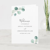 Programme Elégant Sage Vert Eucalyptus Mariage (Devant)