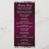 Programme Élégant script et Parties scintillant - Mariage vi (Dos)