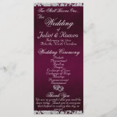 Programme Élégant script et Parties scintillant - Mariage vi (Devant)