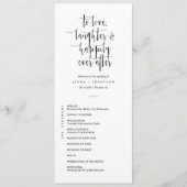 Programme Élégant script minimal QR Code Mariage plat (Devant)