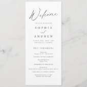 Programme Élégant script moderne minimaliste mariage (Devant)