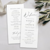 Programme Élégant script moderne minimaliste mariage