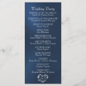 Programme Elegant Script & Monogram - Blue Wedding (Dos)