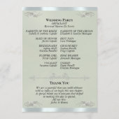 Programme Élégant Script - Noces de perle/argent (Dos)