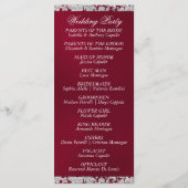 Programme Élégant script & Parties scintillant - Mariage Bou (Dos)