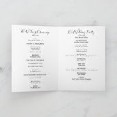 Programme Élégant Script Signature Mariage noir et blanc (Intérieur)