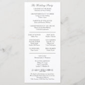 Programme Élégant traditionnel | Versailles Greray | MARIAGE (Dos)