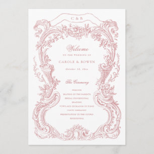 Programme Élégant Vintage flou Mariage de cadre de toiles