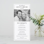 Programme Élégant Vintage Roaring 20s Mariage photo (Debout devant)