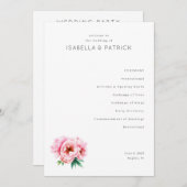 Programme Elegant Wedding Ceremony Program (Devant / Derrière)