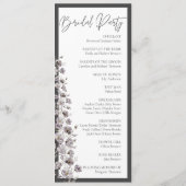 Programme Elégante aquarelle couleur gris foncé cérémonie de (Dos)