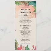 Programme Elégante aquarelle Mariage de couronne de Noël (Devant)