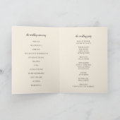 Programme Élégante Automne Automne Floral Mariage Cérémonie (Intérieur)