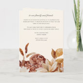 Programme Élégante Automne Floral Tones de la Terre Cérémoni (Dos)