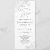 Programme Elégante boucles d'argent Sage vert sur Mariage bl (Devant)