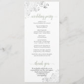 Programme Elégante boucles d'argent Sage vert sur Mariage bl (Dos)