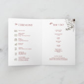 Programme Élégante Bourgogne & Fleurs argentées pliées (Intérieur)