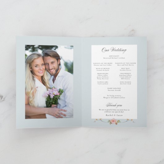 Programme Élégante calligraphie florale Pastel Boho (Intérieur)