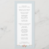 Programme Élégante calligraphie florale Pastel Boho (Dos)