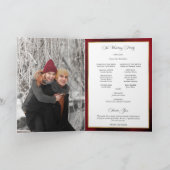 Programme Élégante calligraphie Mariage rouge et or (Intérieur)