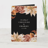 Programme Élégante cérémonie de Mariage d'aquarelle florale  (Devant)