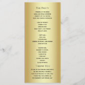 Programme Élégante cérémonie de Mariage de Parties scintilla (Dos)