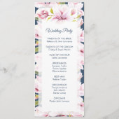 Programme Élégante cérémonie des Mariages floraux de Magnoli (Dos)