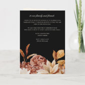 Programme Élégante cérémonie florale d'automne Mariage noir (Dos)