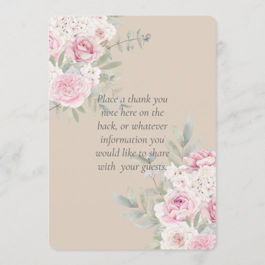 Programme Elégante couleur rose florale Roses & pivoines Pr (Dos)