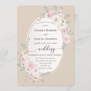 Programme Elégante couleur rose florale Roses & pivoines Pr