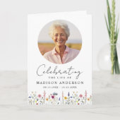 Programme Élégante fête Fleur sauvage de la vie funéraire (Devant)