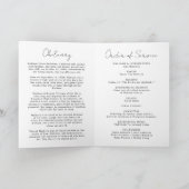 Programme Élégante fête Fleur sauvage de la vie funéraire (Intérieur)