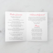 Programme Élégante florale rose Célébration de la vie (Intérieur)