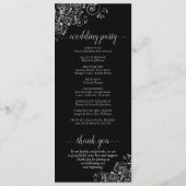 Programme Elégante frites d'argent sur Mariage simple noir (Dos)