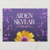 Programme Elégante Marguerite dorée avec Mariage à Parties s (Dos)