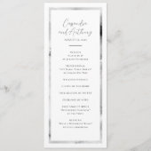 Programme Elégante Mariage en marbre noir et blanc (Devant)