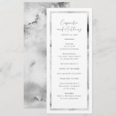 Programme Elégante Mariage en marbre noir et blanc (Devant / Derrière)