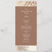Programme Elégante pampas herbe Boho Neutral Mariage (Dos)