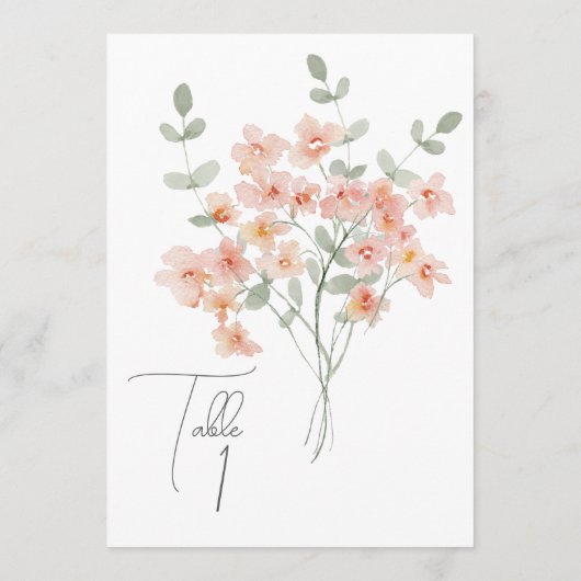 Programme Elégante Pêche et aquarelle verte Florale (Dos)