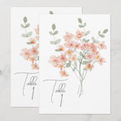 Programme Elégante Pêche et aquarelle verte Florale (Devant / Derrière)