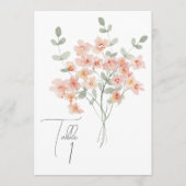 Programme Elégante Pêche et aquarelle verte Florale (Devant)