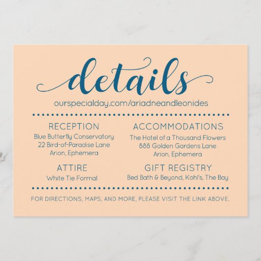 Programme Elégante Pêche Océanique Bleu Mariage Un Nouveau C (Dos)