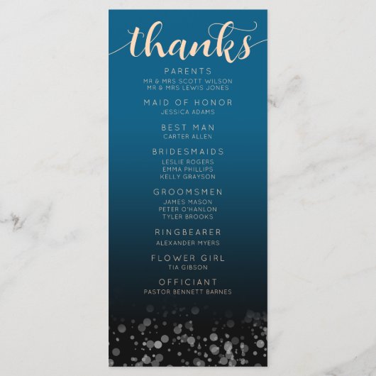 Programme Elégante Pêche Océanique Bleu Mariage Un Nouveau C (Dos)