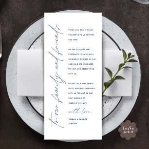 Programme Elégante réception de mariage pour les clients