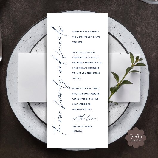 Programme Elégante réception de mariage pour les clients