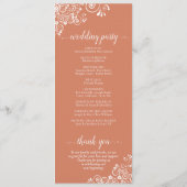 Programme Elégantes boucles blanches sur Mariage corail en t (Dos)