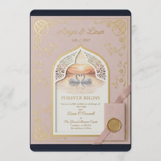 Programme ElegantGoldWeddingInvitation (Devant)