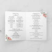 Programme Elizabeth Pink Floral Full Mass Mariage catholique (Intérieur)