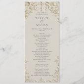 Programme Embossed Baroque Ivory Wedding Program (Devant)